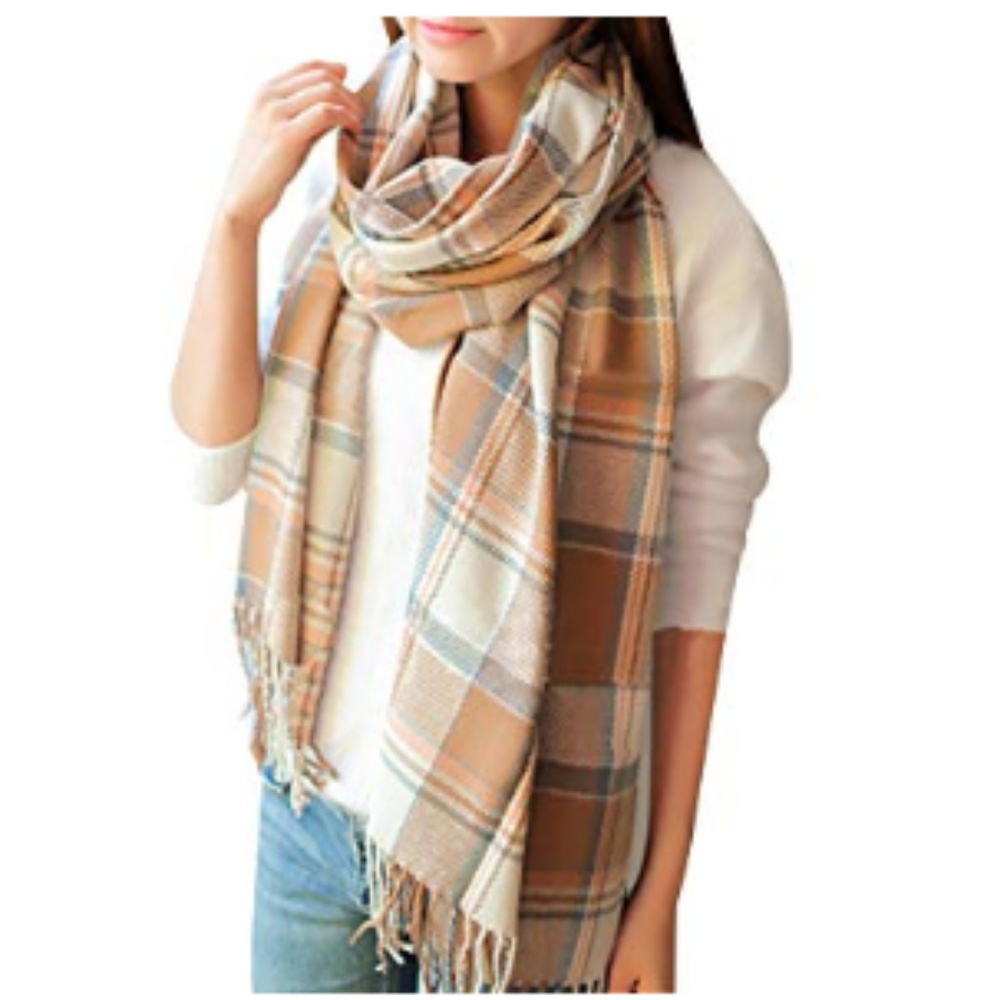Unisex Grid Scarf - Picture 4 of 5